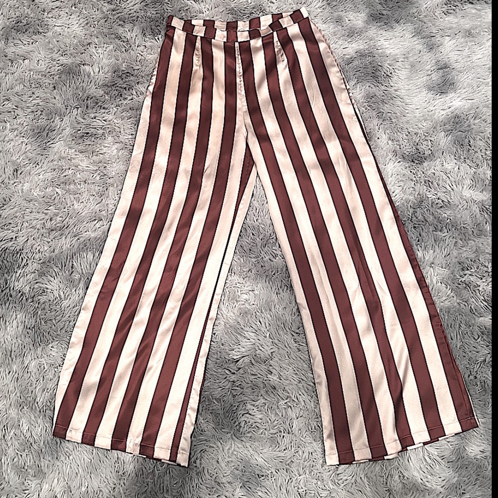 Satin trousers loose fit